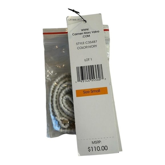 Carmen Marc Valvo Bandeau Crop Bikini Top - Wave Texture STYLE: C3S487 - Picture 8 of 12